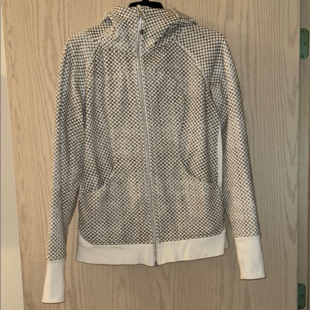 Lululemon Athletica White Zip-Up Scuba Jacket size 12